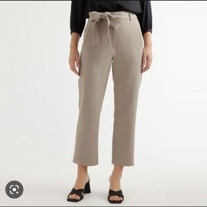 Quince Stretch Crepe Paperbag Pants in Black